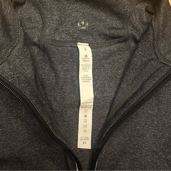 Lululemon 1/4 Quarter Zip Pullover Shirt Size 6 Gray - Picture 3 of 10